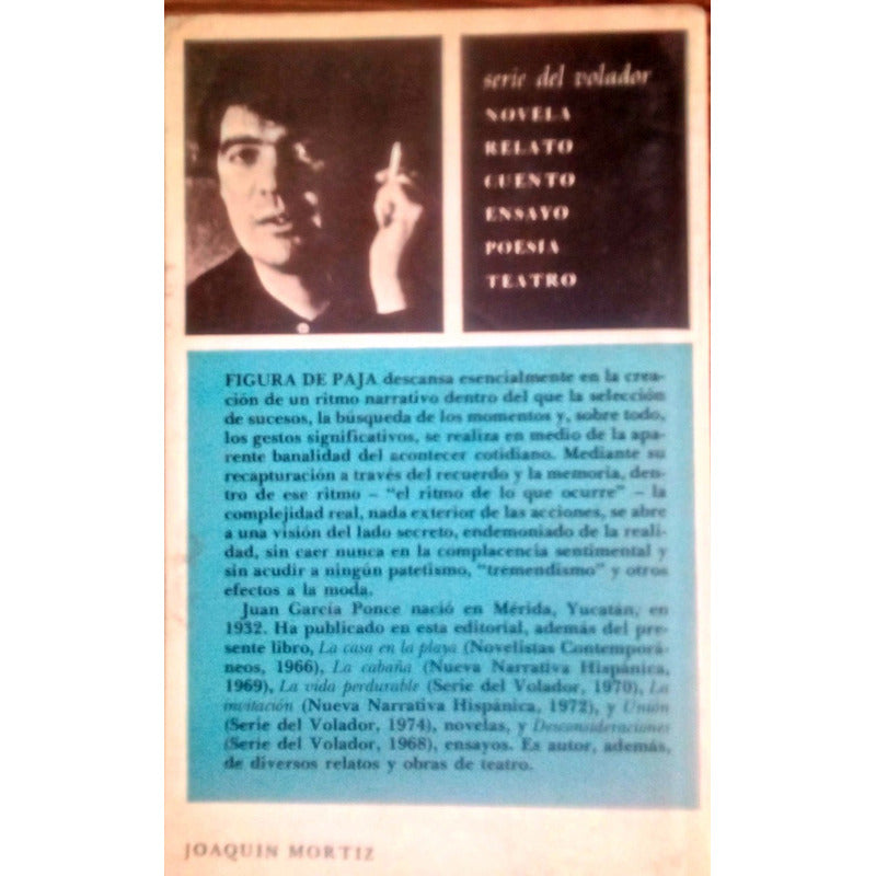 Figura En La Paja. Garcia Ponce, Mortiz Ed., 1985 (1a Reim)
