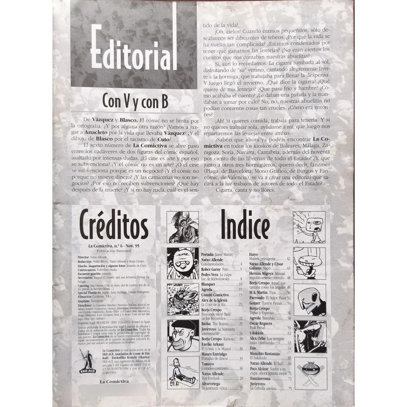 La Comíctiva #6. Asociación Comic Euskadi 1995