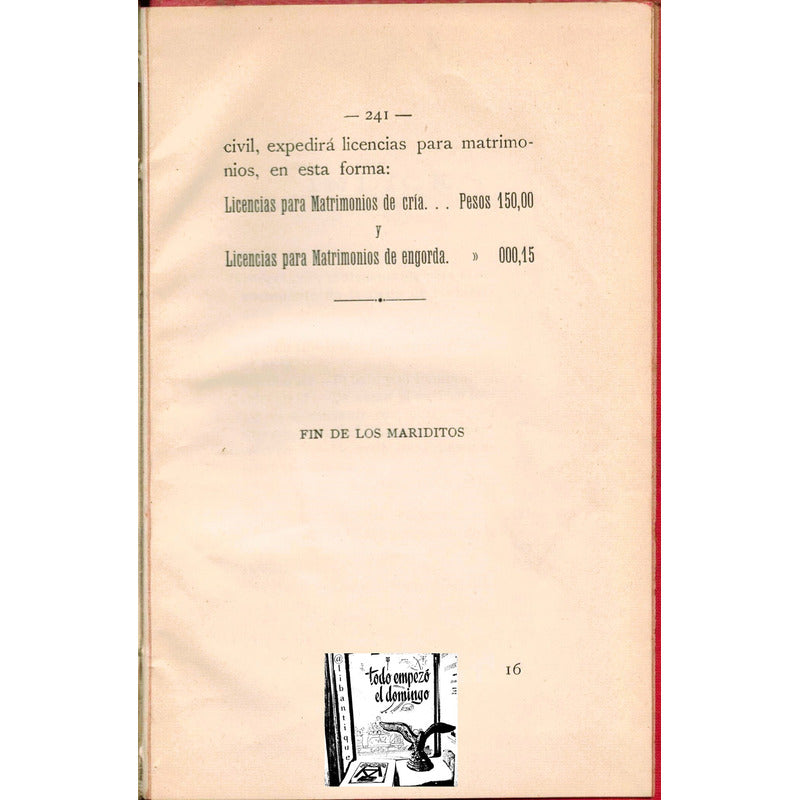 Mariditos, Los. Jose Tomas De Cuellar, 1890 (comedia)