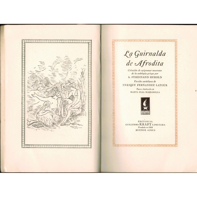 La Guirnalda De Afrodita. A Ferdinand Herold, Argentina 1955
