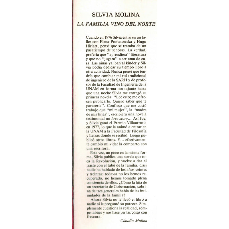 Familia Vino Del Norte, La. Silvia Molina, Mexico 1990