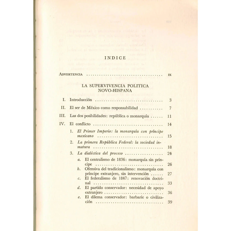 La Supervivencia Politica Novo- Hispana. Edmundo O'gorman