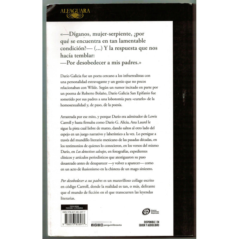 Por Desobedecer A Sus Padres. Ana Clavel, Mexico 2022