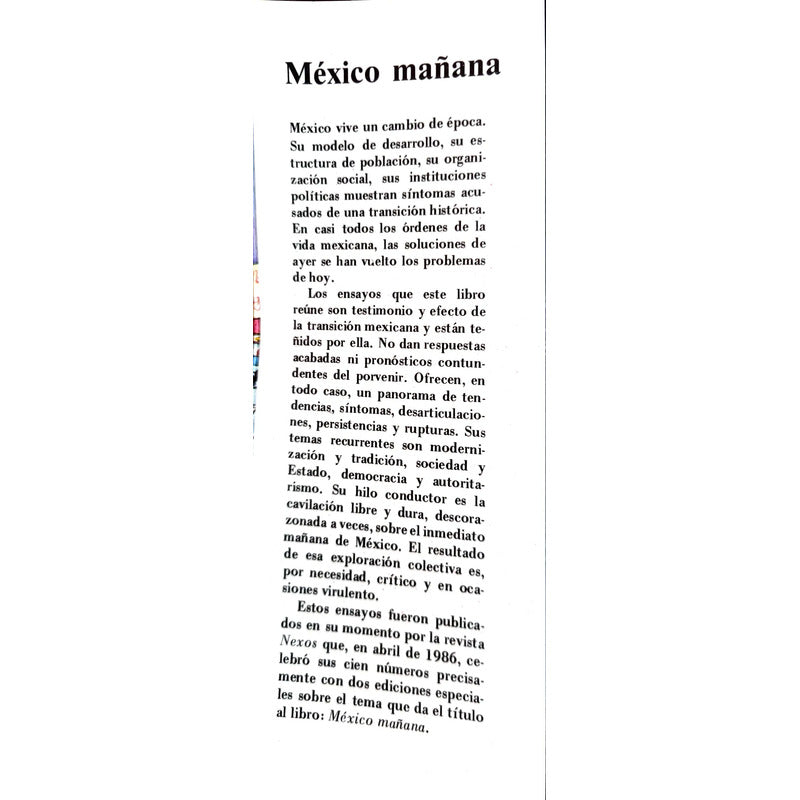 Mexico Mañana Adolfo Gilly Guillermo Bonfil