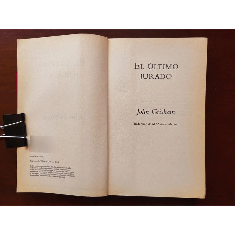 El Ultimo Jurado. John Grisham, España 2004 (1a)