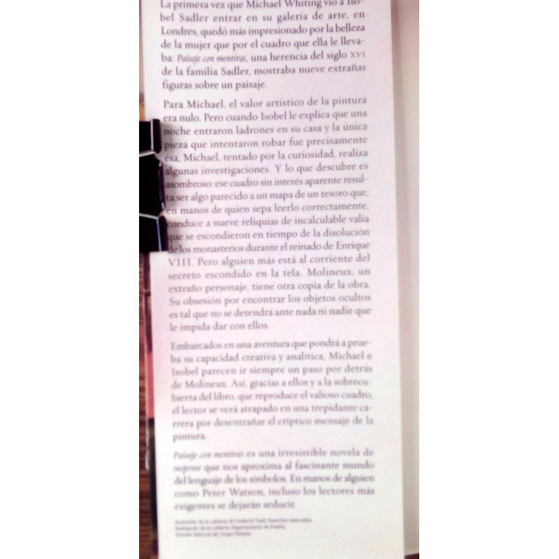 Paisaje Con Mentiras. Peter Watson, Planeta Ed., 2007