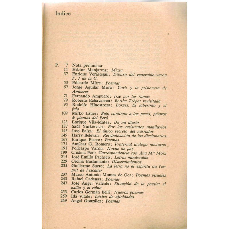 Palabra De Escandalo. Julio Ortega,  Tusquets Ed. 1974