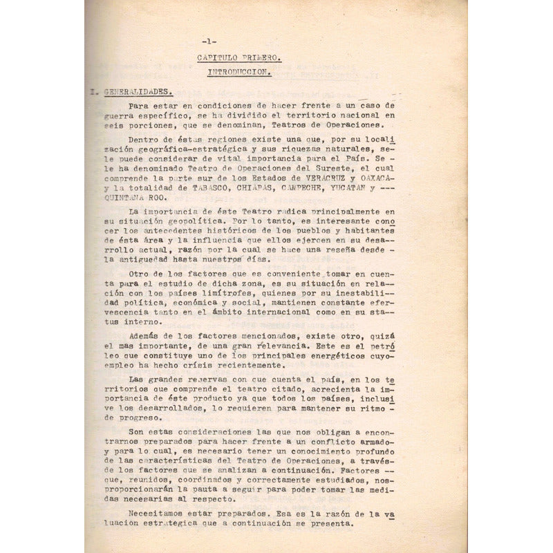 Valuacion Estrategica Del Sureste... S E D E N A 1978