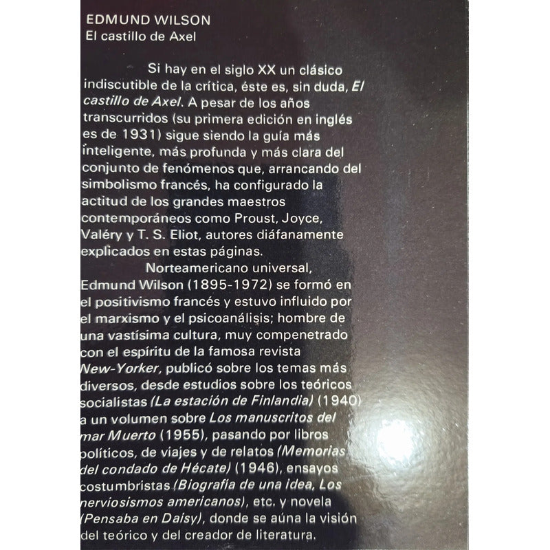 El Castillo De Axel Edmund Wilson (un Estudio Al Simbolismo)