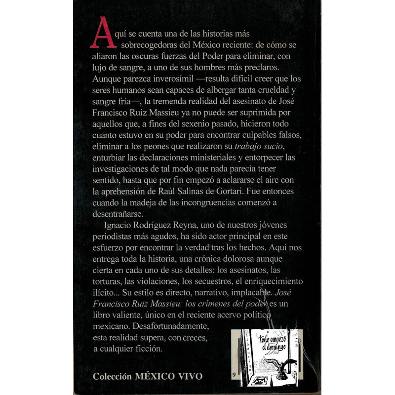 Ruiz Massieu Crimenes Del Poder. Rodriguez Reyna Mexico 1995