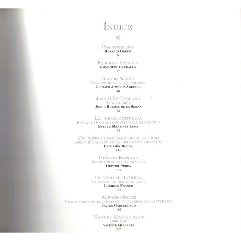 Escritores En La Diplomacia Mexicana. Mexico 1998