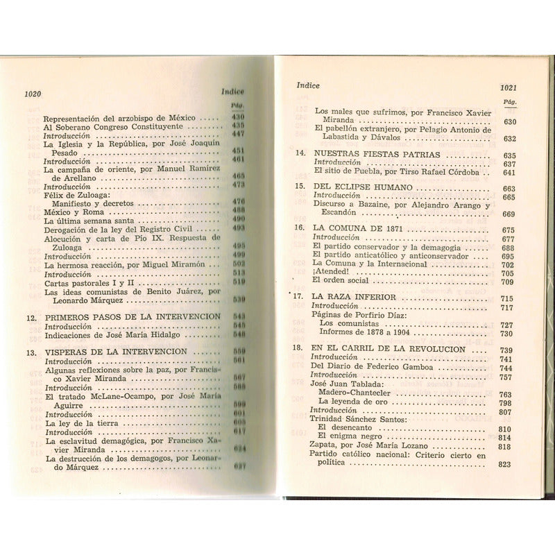 Pensamiento De La Reaccion Mexicana. Garcia Cantu 1965