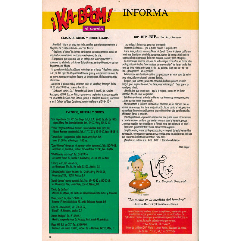 Ka Boom! # 0. Oscar Gonzalez Loyo, Mexico 1995