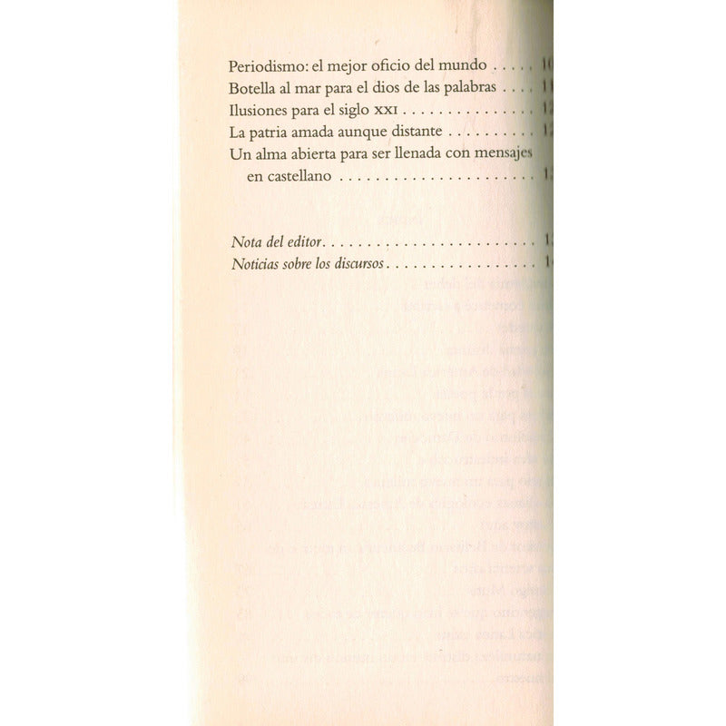 Ya No Vengo A Decir Un Discurso. Garcia Marquez, Mexico 2010