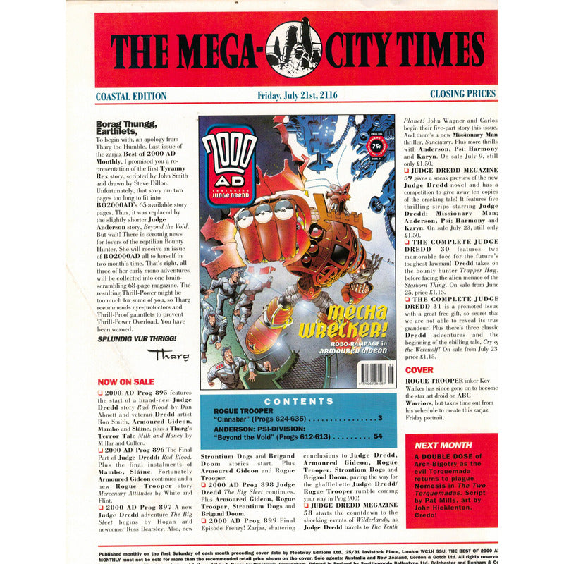 The Best Of 2000 A D Monthly # 107. Rogue Trooper, U K 1994