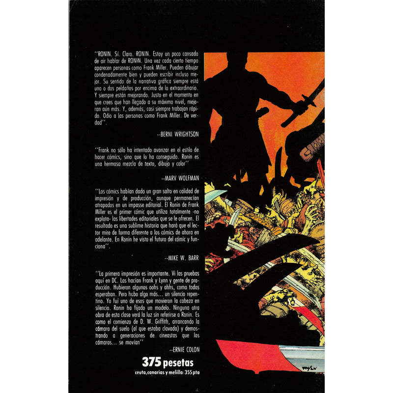 Ronin [obra Completa 6] Frank Miller, Zinco Ed., 1987 Comic