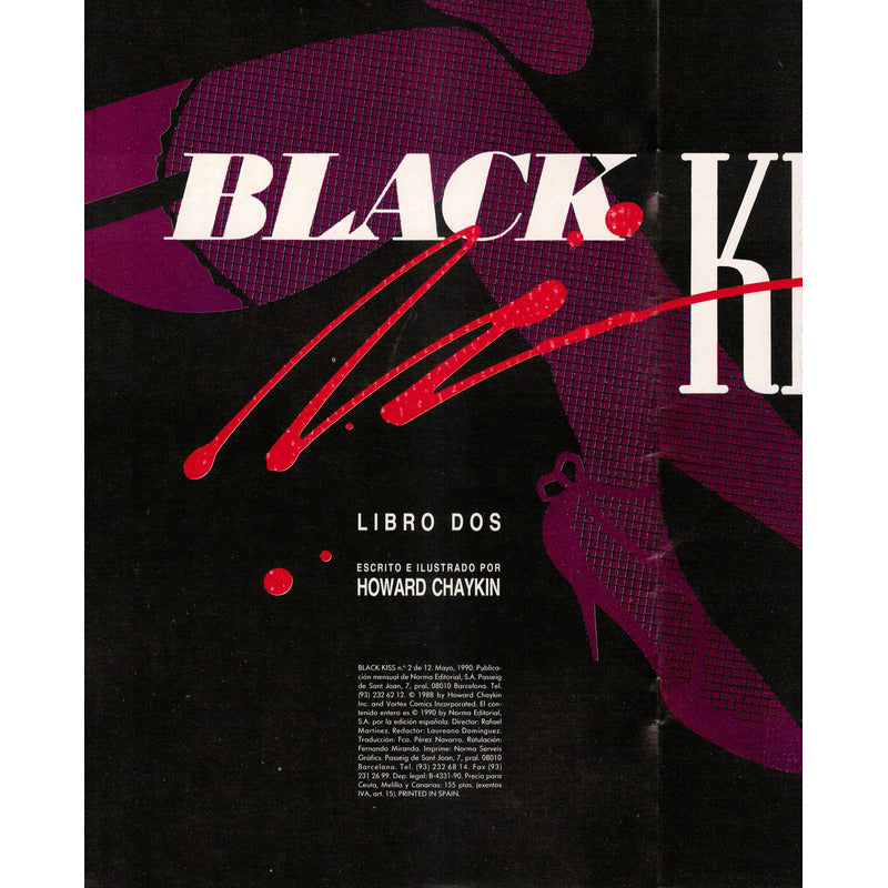 Black Kiss # 2. Howard Chaykin, Norma Editorial 1990