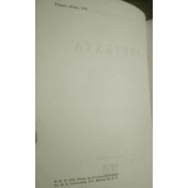 Pretexta. Federico Campbell, Fce Ed., 1979