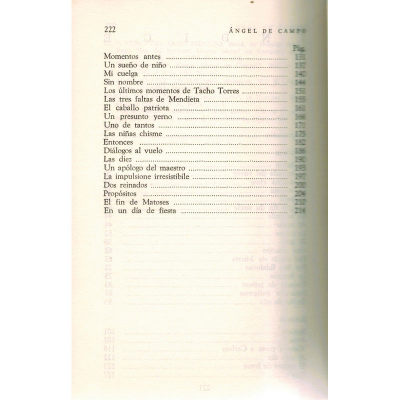 Cronicas, Relatos Ineditos. Angel Del Campo. Mexico 1969