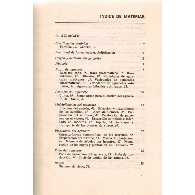 Cultivo De Aguacate, Chirimoyo, Mango, Papaya. Mexico 1983