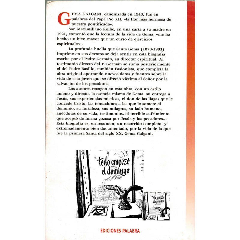 Santa Gema Galgani, Primera Santa S. X X, España 1997