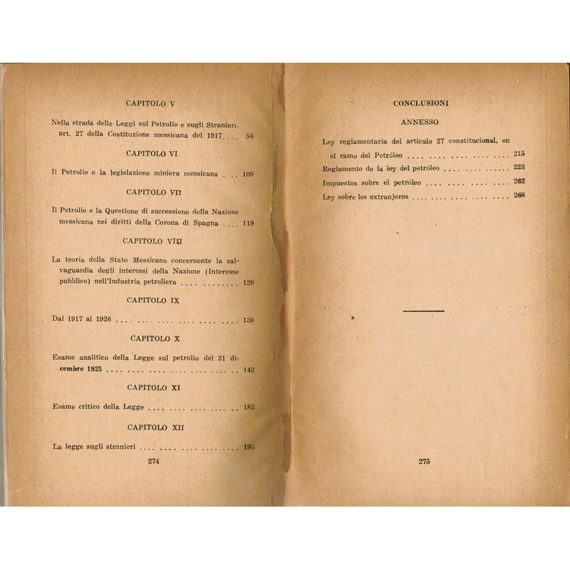 Un Inchiesta Al Messico. Mexico 1926 [normative Petrolio]