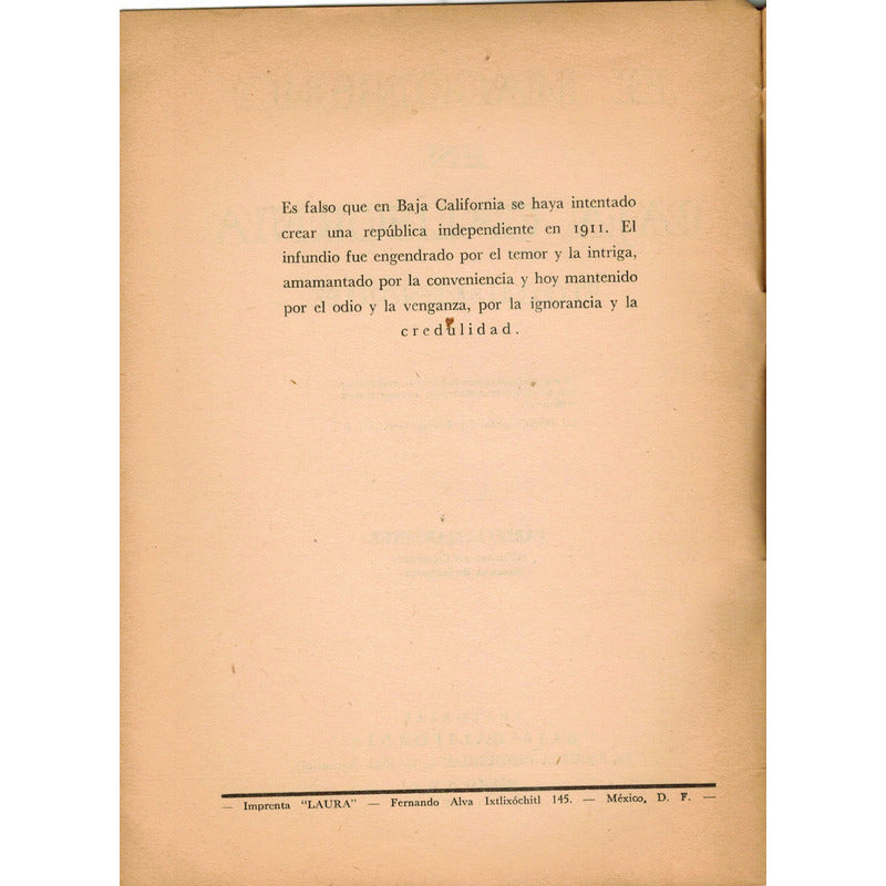 El Magonismo En Baja California Documentos. Pablo L Martinez