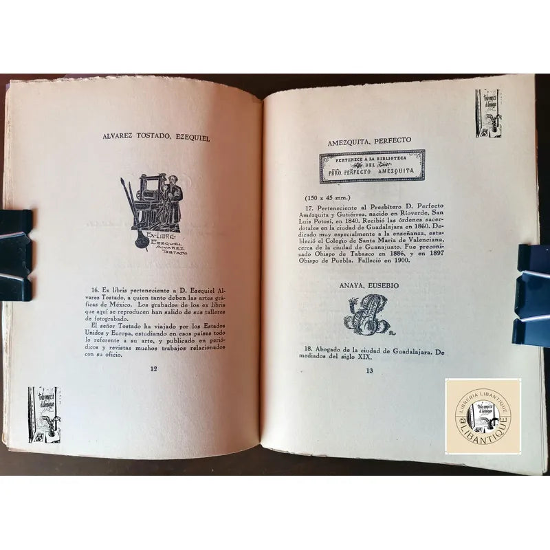 Ex Libris Y Bibliotecas De Mexico. Felipe Teixidor 1931