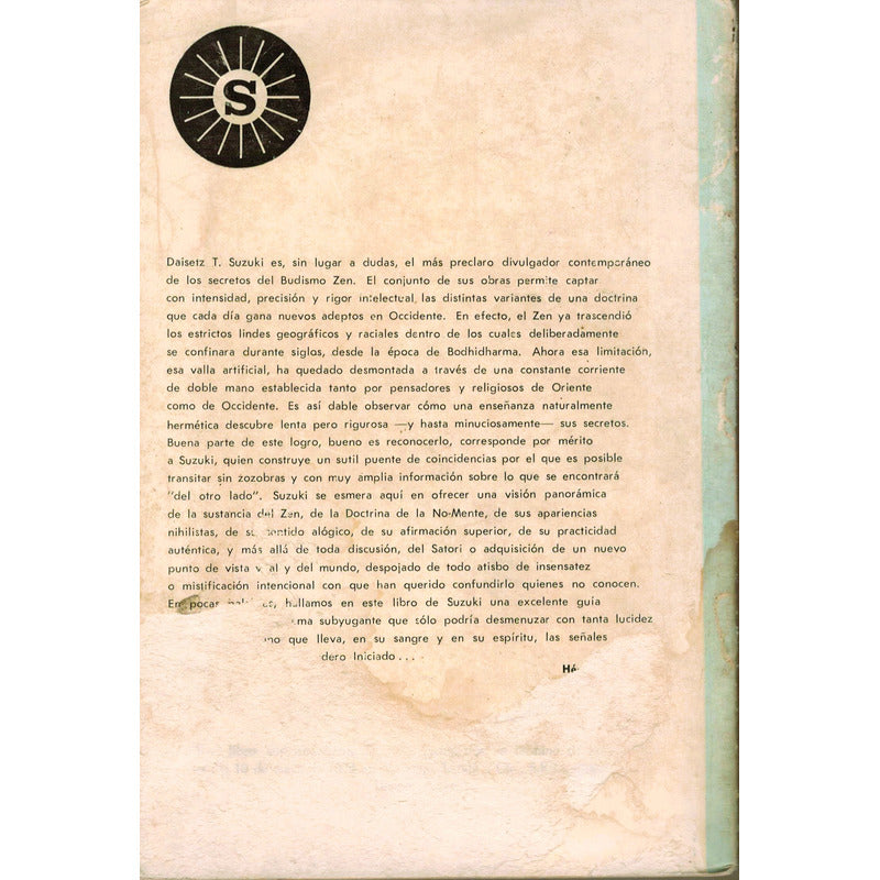 Doctrina Zen Del Inconsciente. Suzuki, Kier 1970