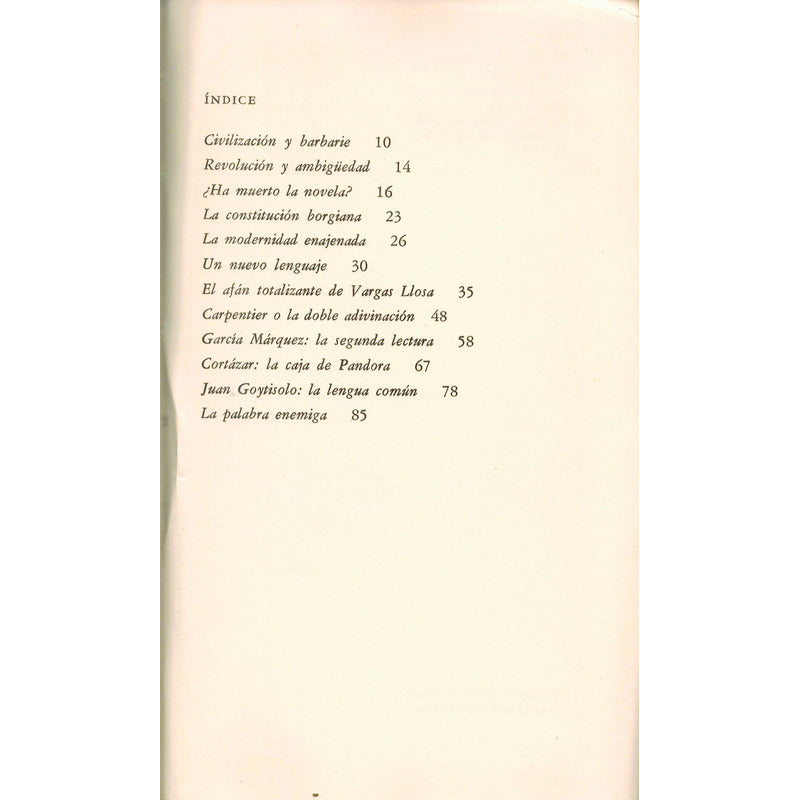 La Nueva Novela Hispanoamericana. Carlos Fuentes Mexico 1976