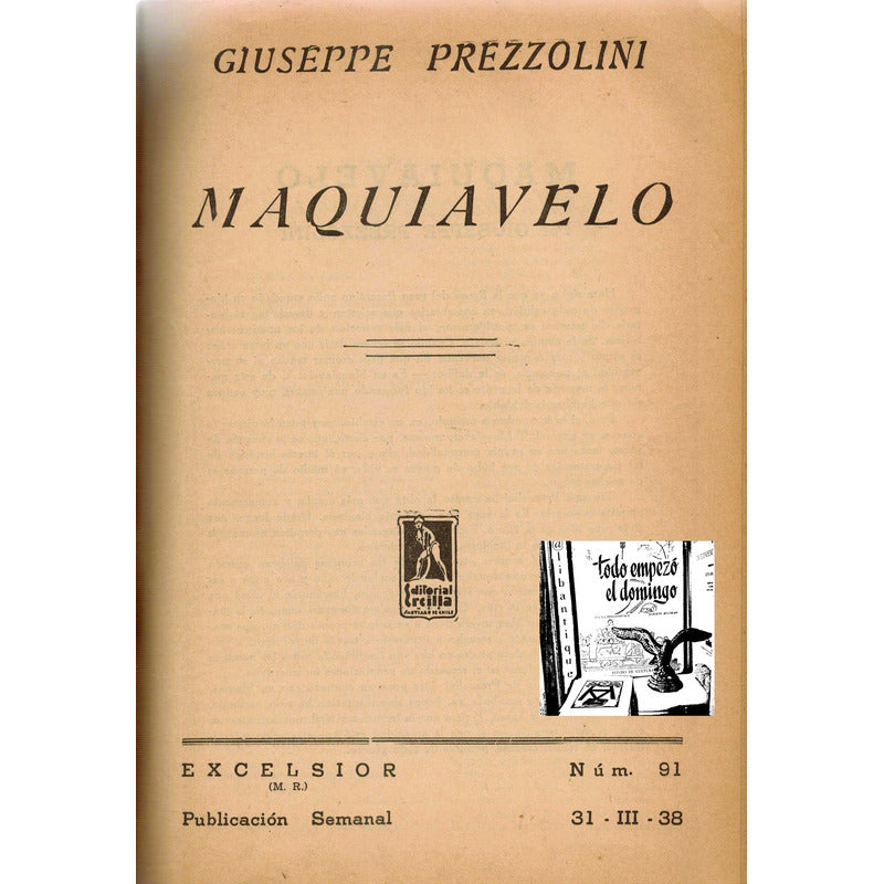 Biografias: Nelson, Maquiavelo, Atila, Alejandro Magno. 1938