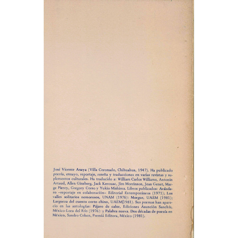 Piratas Y Poetas Notas De Navegacion. J V Anaya, Mexico 1982