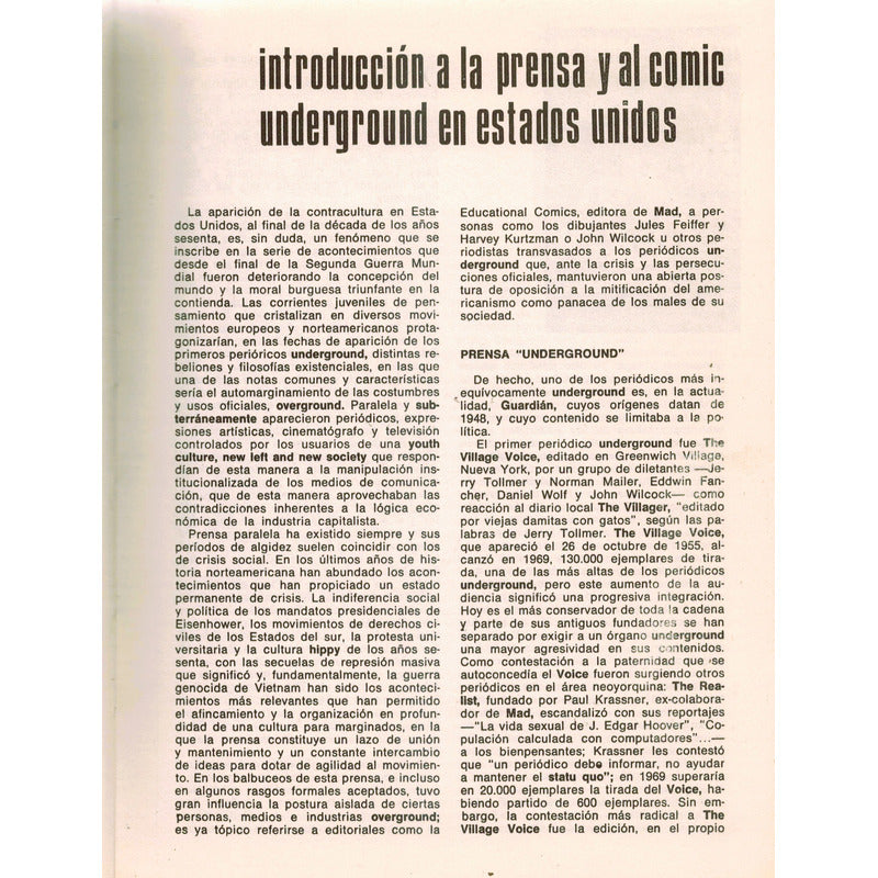 Comix Underground U S A # 2. Ignacio Fontes, España 1973