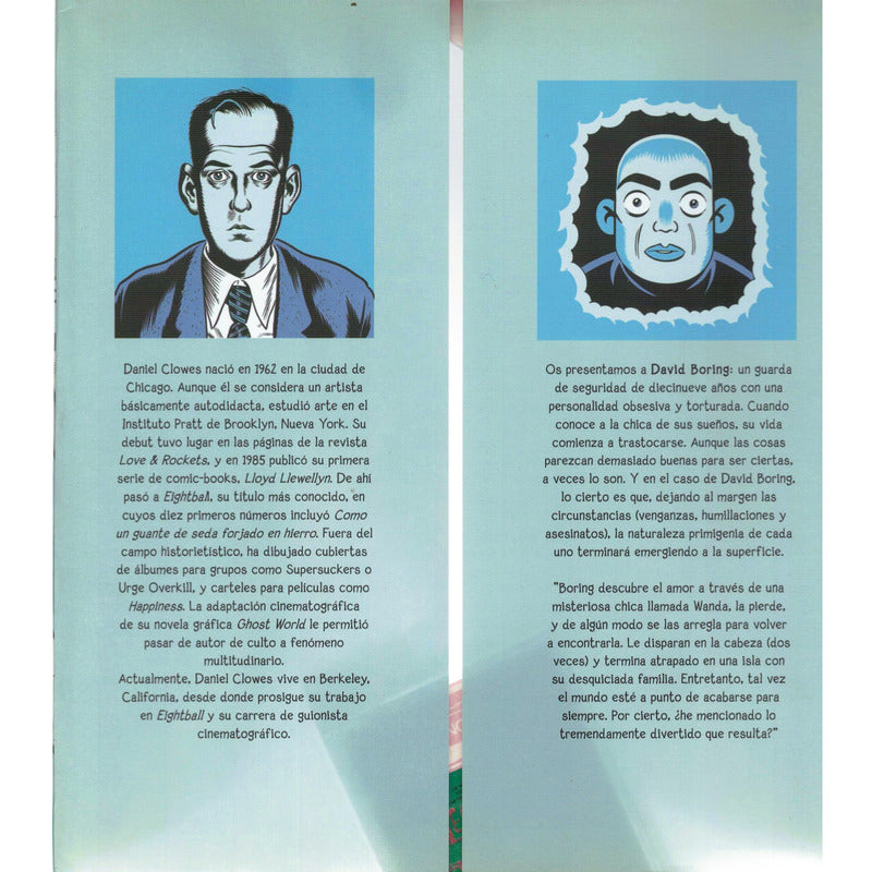 David Boring, David Clowes, Ediciones La Cupula, Pasta Dura