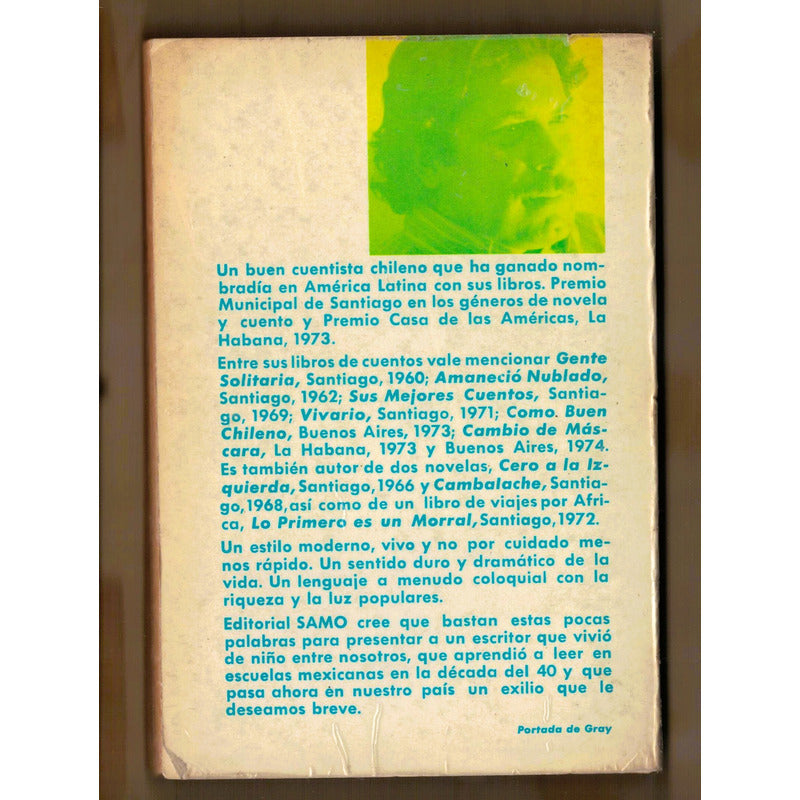 El Dedo En La Llaga. Enrique Délano Falcón, Mexico 1974 (1a)