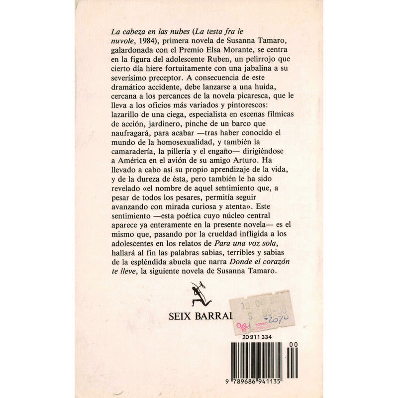 Cabeza En Las Nubes. Susana Tamaro, Mexico 1995