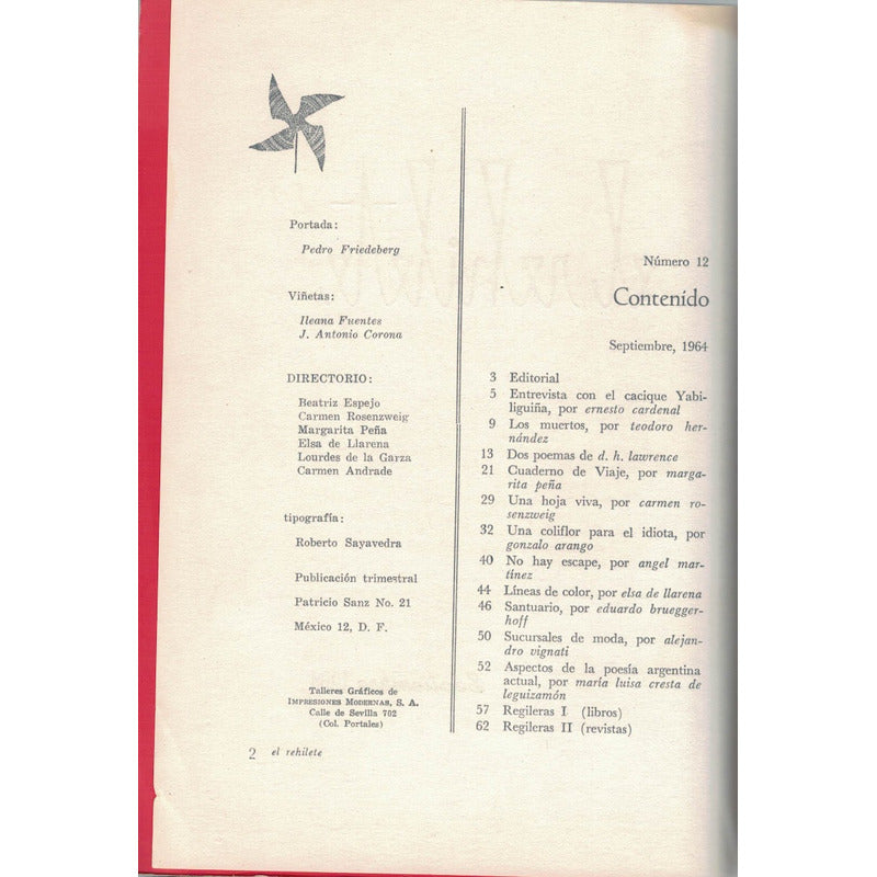 El Rehilete. Beatriz Espejo, #12, 1964 -feminismo-