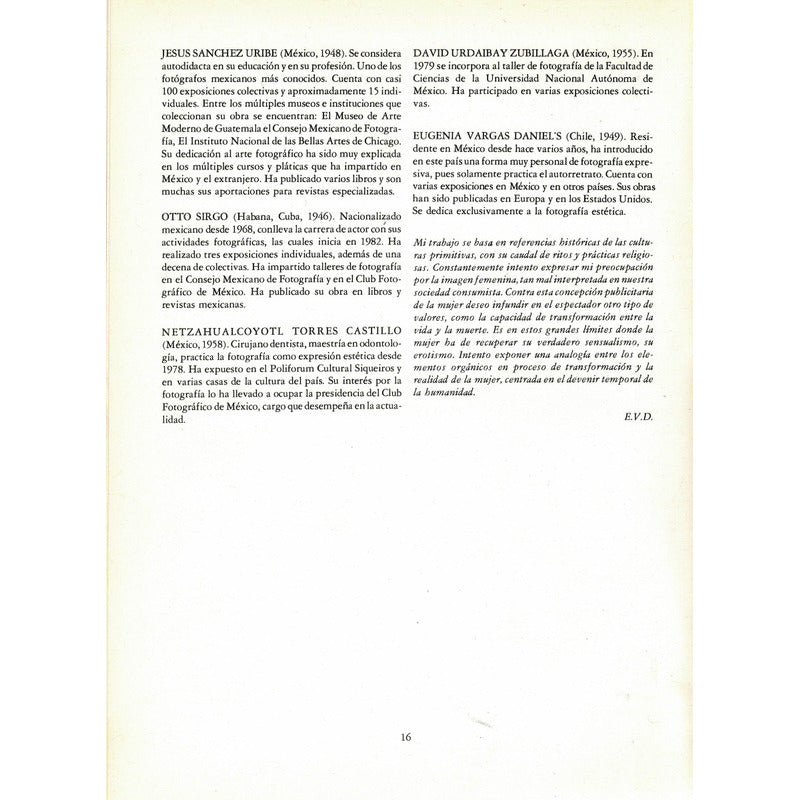 Luz Sobre Eros. Georgina Arechiga [selec.], Mexico 1988