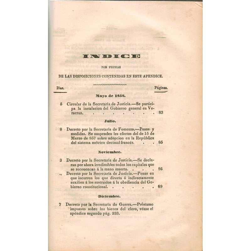 Recopilacion De Leyes, Decretos..., Arrillaga, Mexico 1861