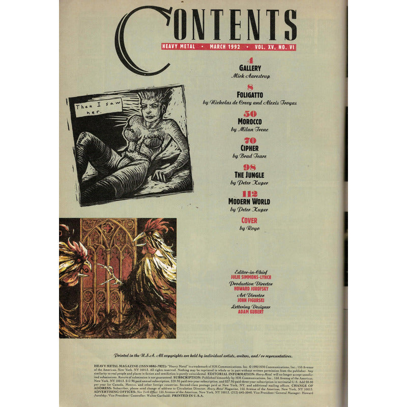 Heavy Metal Vol. X V, No. V I, Royo, U S 1992