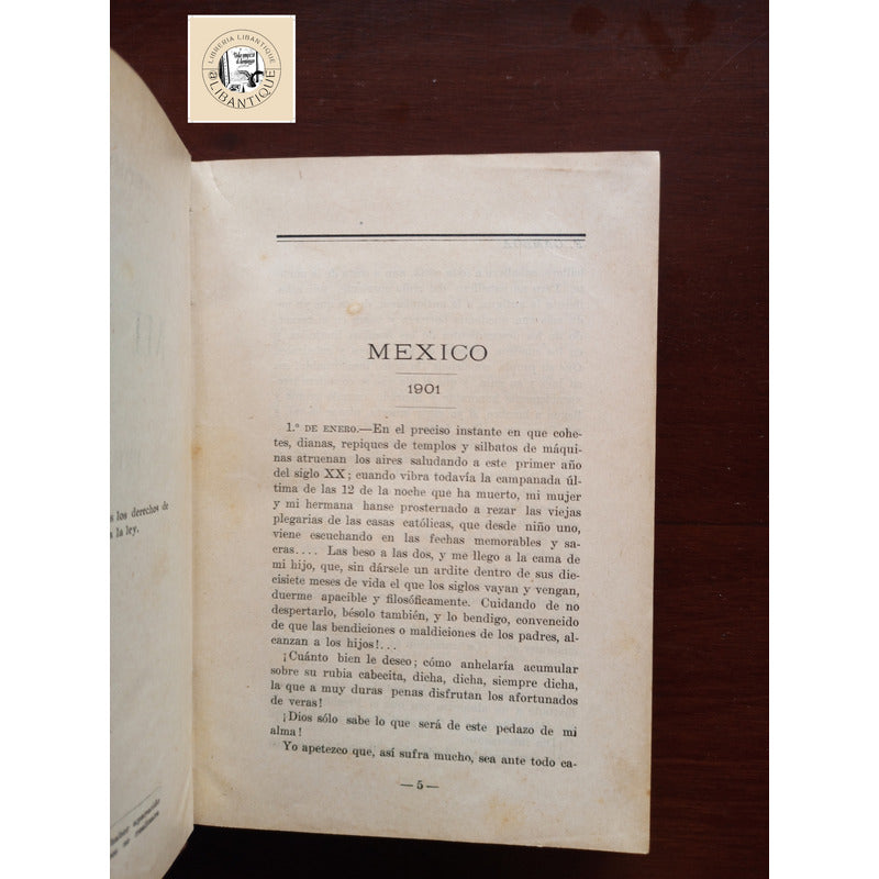 Mi Diario: 1a Serie 1901-04. Federico Gaamboa, Mexico 1920