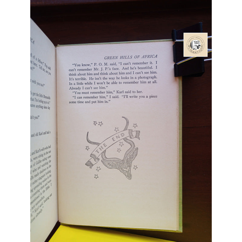 Green Hill Of Africa. Ernest Hemingway, U S 1935 (firts)