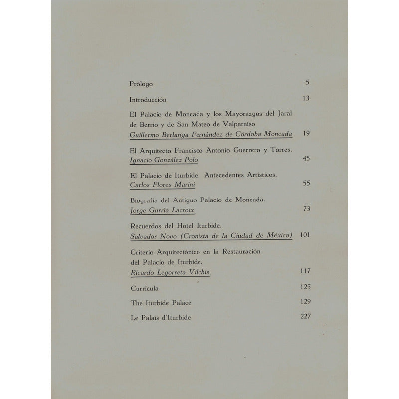Palacio De Iturbide. R Legorreta [coord] Mexico1972 No Venal