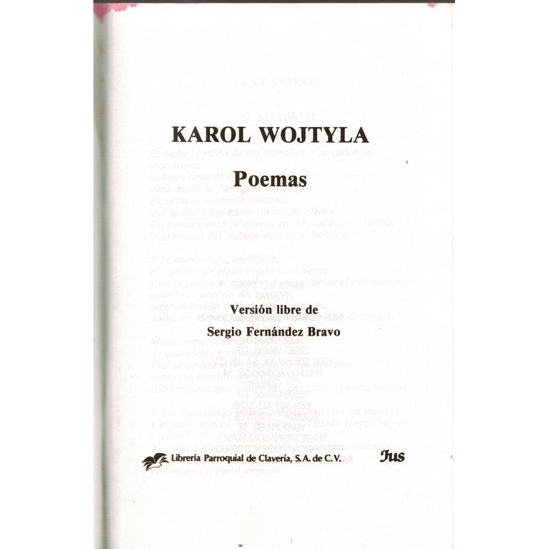 Karol Wojtyla. Poemas. Poesia ( Juan Pablo I I)