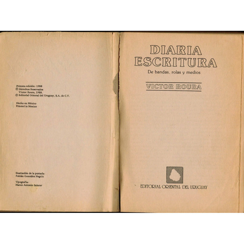 Diaria Escritura. Victor Roura, Autografo (1a)
