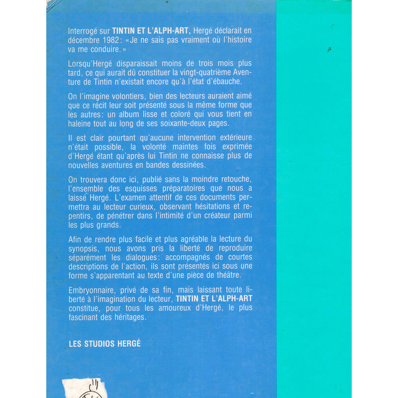 Tintin Et L'alph-art (2vol) Herge, Casterman Ed, France 1986