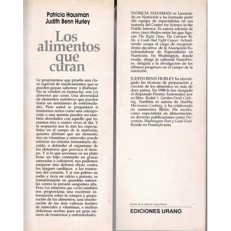 Alimentos Que Curan - Guia Alfabetica-. Hausman, España 1993
