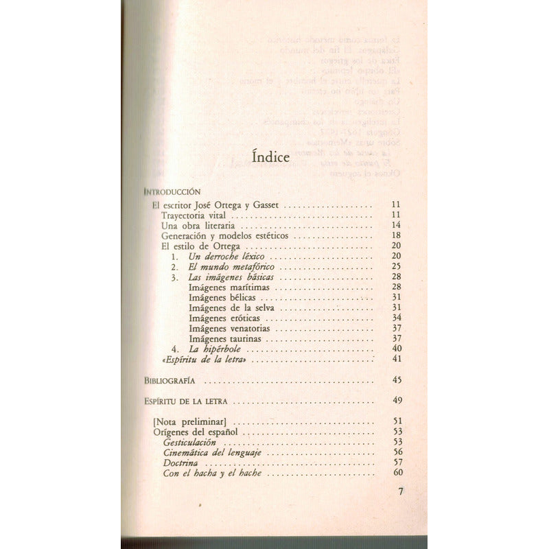 Espiritu De La Letra. Jose Ortega Y Gasset, Catedra Ed. 1988