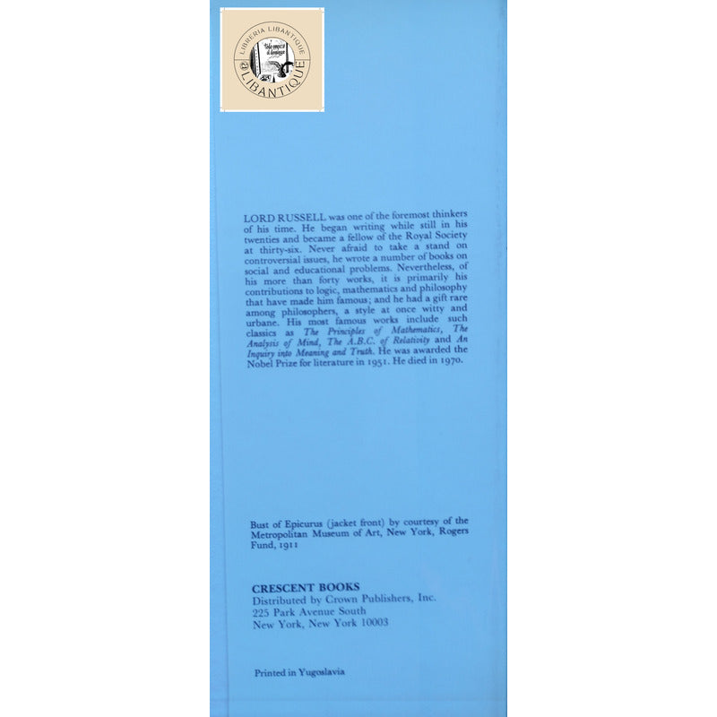 Wisdom Of The West. Bertrand Russell, U S 1989