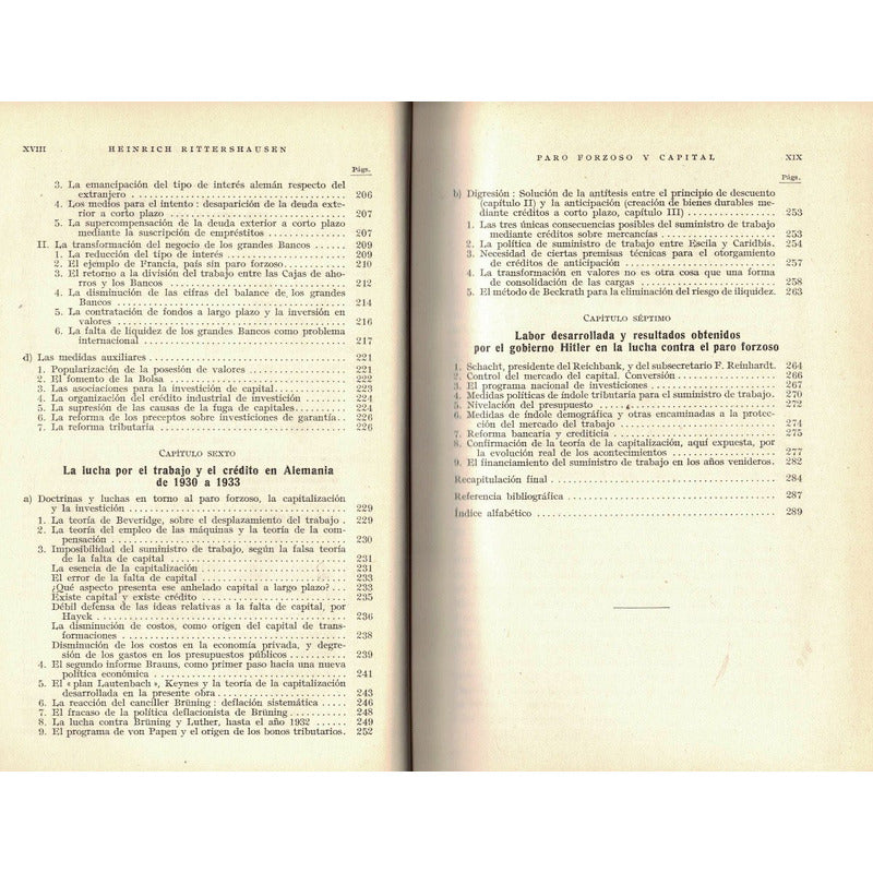 Paro_forzoso_y_capital. Heinrich Rittershausen, 1935